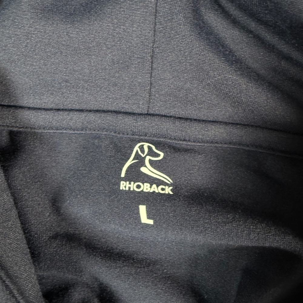 Rhoback Performance Hoodie Women Large Navy Blue Stretch Activewear Pullover - Picture 2 of 7
